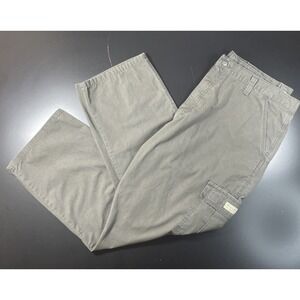 Wrangler Authentic Issue Cargo Pants Mens 40x30 Gray 100% Cotton Work Utility